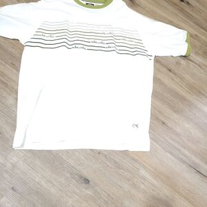 Ecko Unlimited White Tee with Green Collar